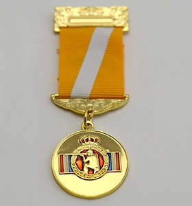 Dugleiksmerket medalje 5 år sølv forgylt