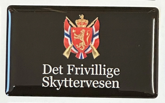 Klistremerke, DFS logo med epoxyoverflate