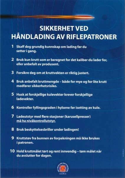 Sikkerhet ved lading av riflepatroner