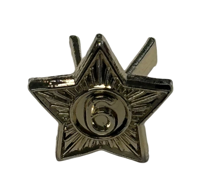 Dugleiksmerkestjerne gylt nr. 6